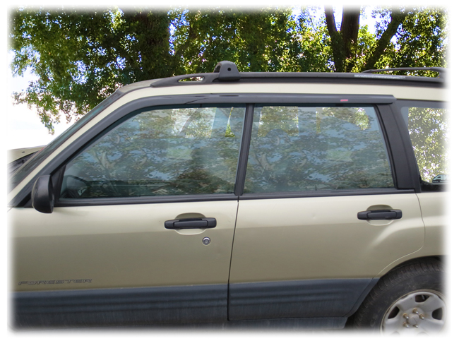 C&C CarWorx set of two Tape-On Outside-Mount Window Visor Rain Guards to fit 1998-99-00-01-02 Subaru Forester models 
