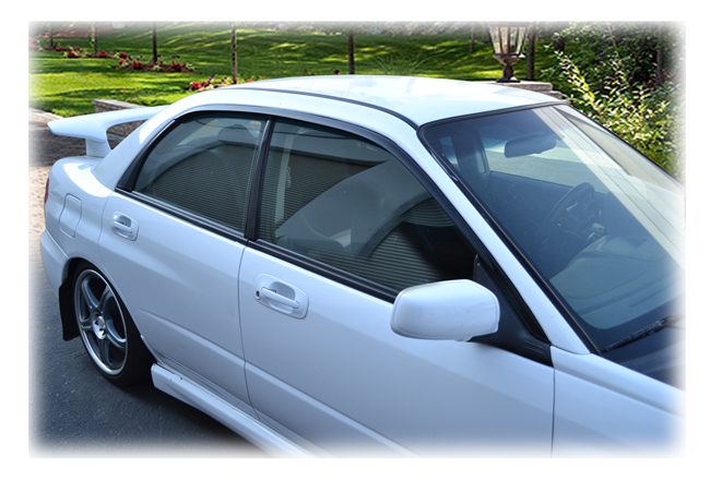 2002-2007 Subaru Impreza Sedan Japanese Style window visor rain guards