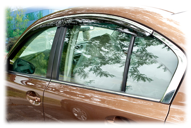 2010-11-12-13-14 Subaru Legacy Sedan window visor rain guards