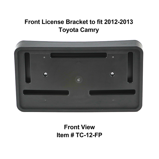 Front View of Front License Bracket TC-12-FP to fit 2012-2013 Toyota Camry