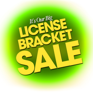 License Bracket Sale
