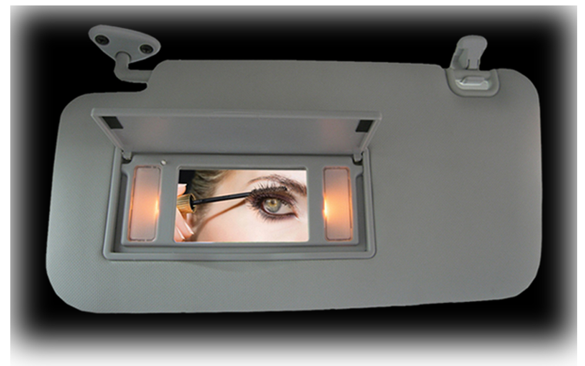 Illuminated Lighted Vanity Mirror Sun Visors for 2009, 2010, 2011, 2012