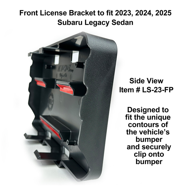 Front License Bracket to fit the 2023, 2024, 2025 Subaru Legacy Sedan by C&C CarWorx