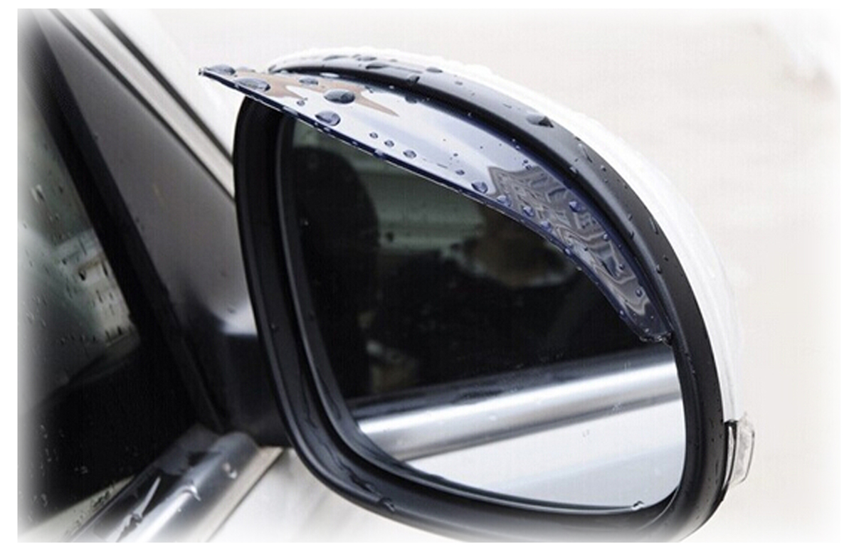 2x Black Side Mirror Rain Guard Sun Visor Shade Shield (ForTOYOTA09-13)