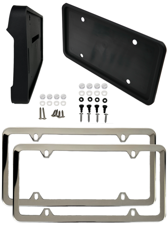 Forester Wilderness 2026+ front and rear bracket with Stainless steel chrome finish frame combo set (FO-26-FP-W-C-FS)
